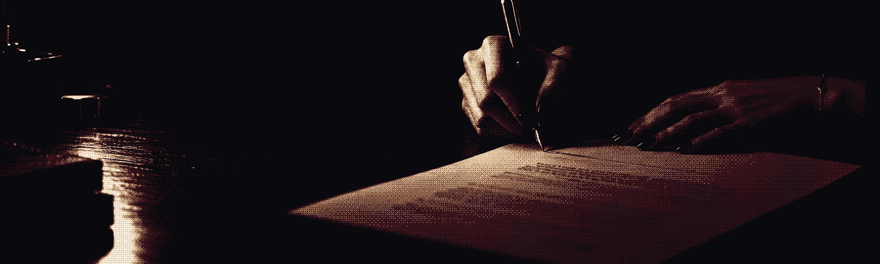 A hand signing a paper contract